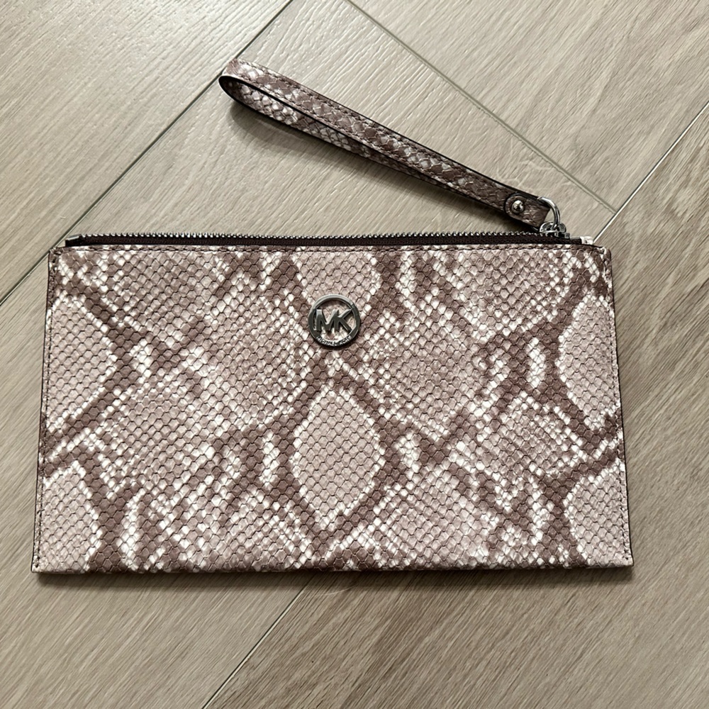 Michael Kors Snake Print Wristlet